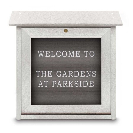 United Visual Products Outdoor Enclosed Combo Board, 48"x36", Gold Frame/Blue & Dark Spruce UVCB4836ODG-BLUE-DRKSPR